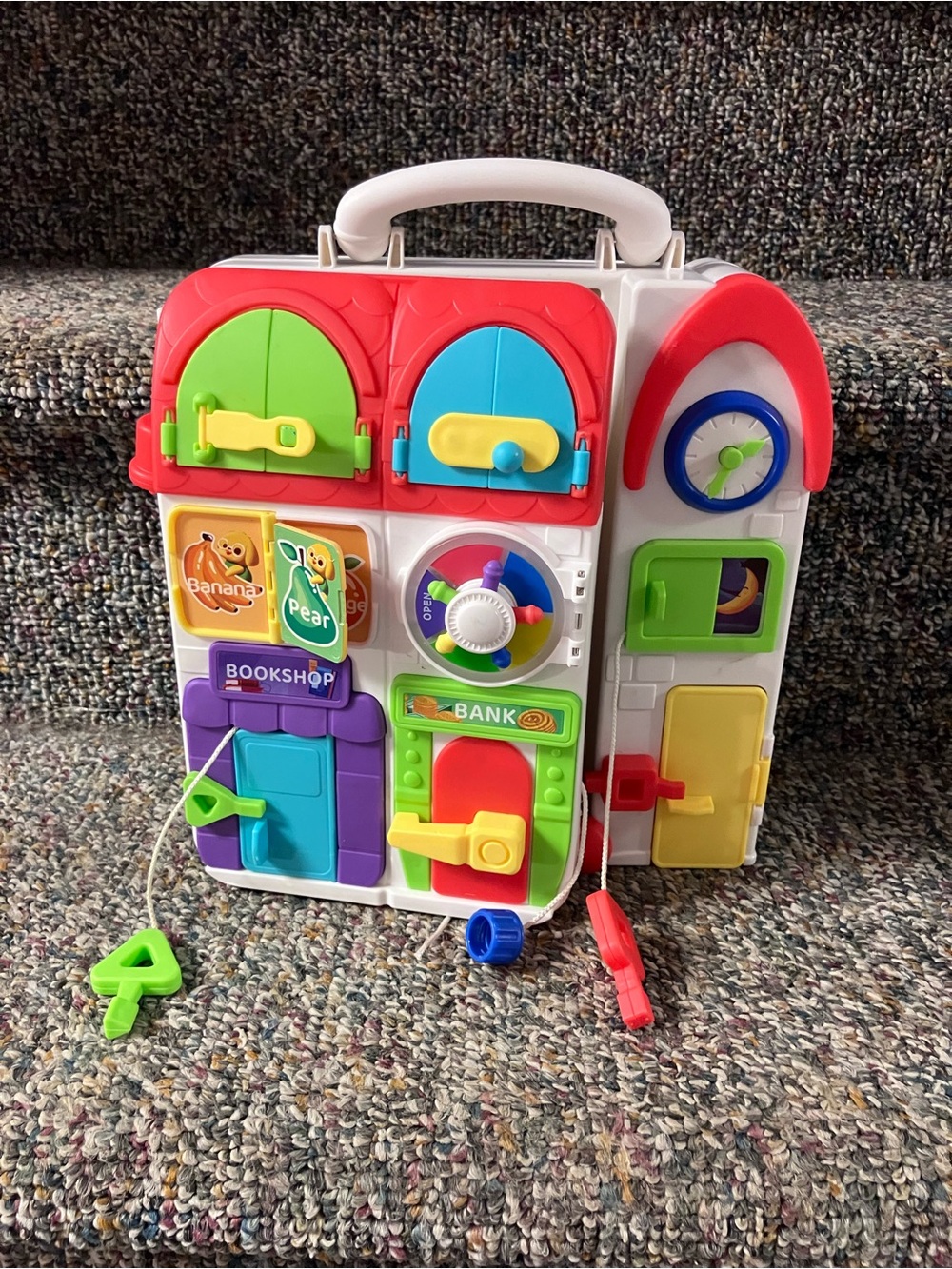Multi-Activity Learning House Toy Montessori bilingual English Spanish